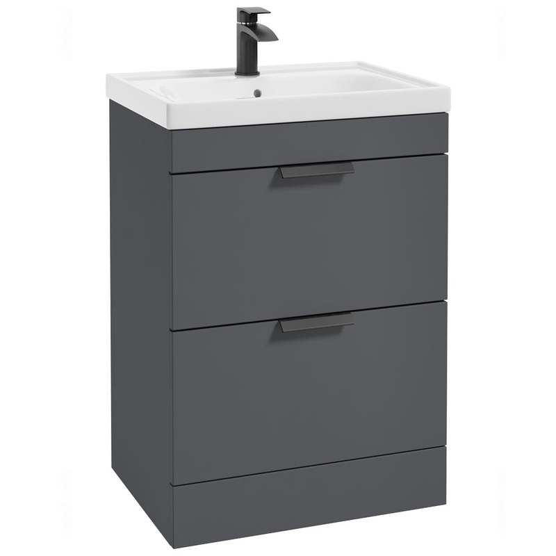 Stockholm Midnight Grey Matt 60cm 2 Draw