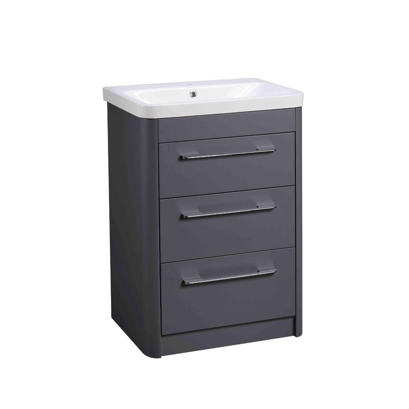 Contour 600mm Floor Mounted 3 Door – Anthraci