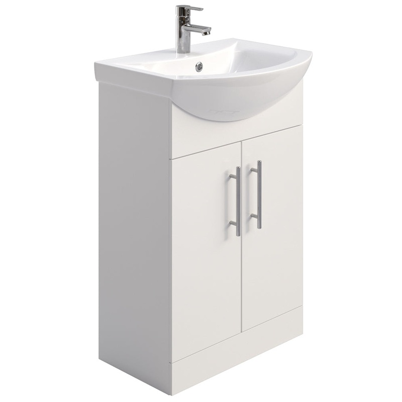 Belmont Gloss White 55cm Vanity Unit