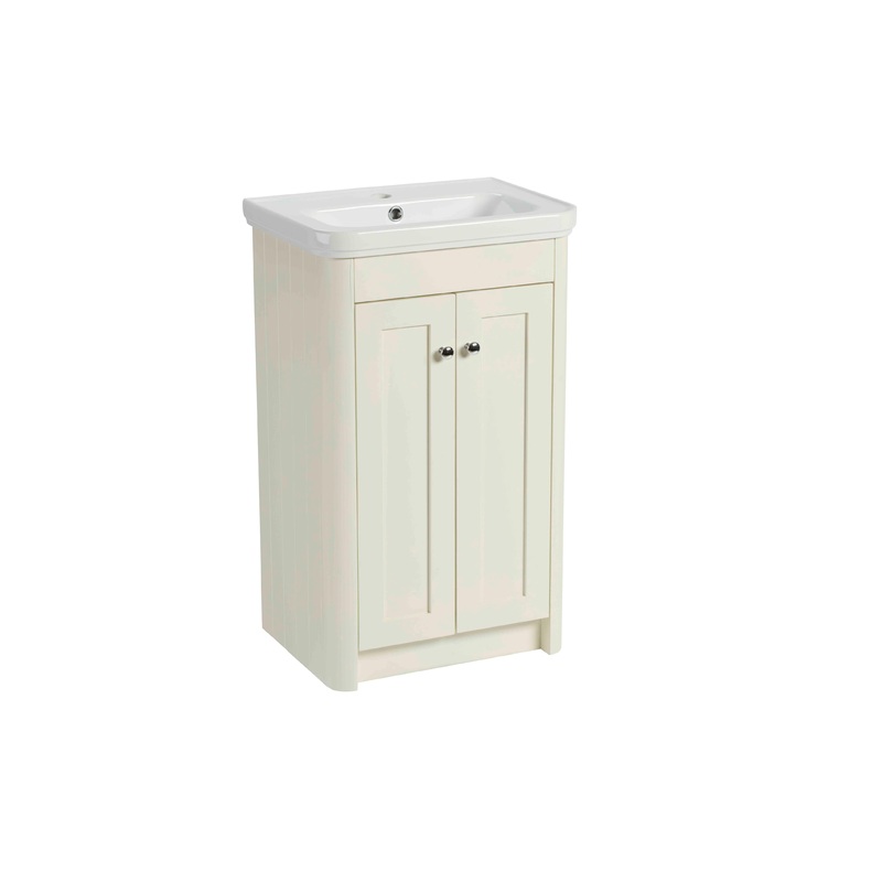 500mm 2 Door Floor Mounted Unit – Natural Whi