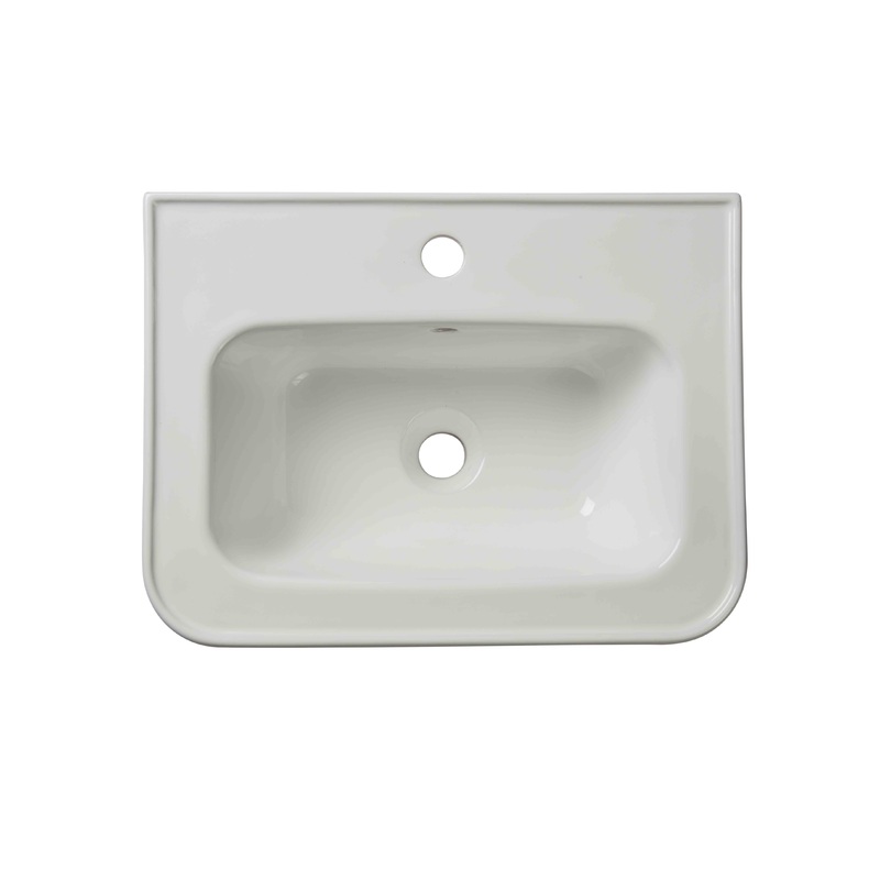 500mm Halycon Ceramic Basin 1 Tap Hole – Whit