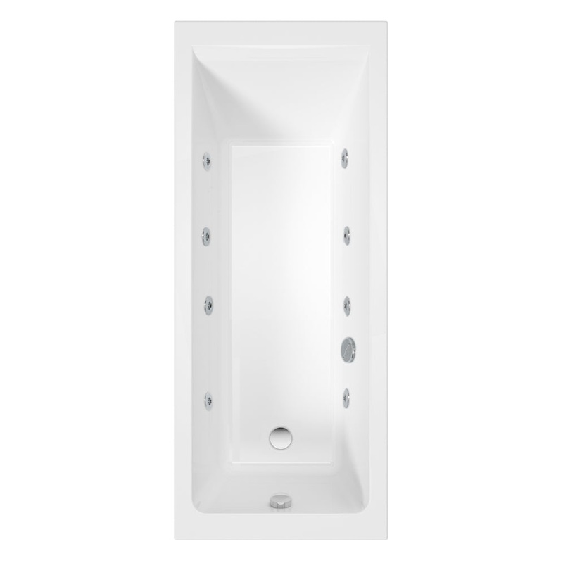 Cubo 1600×700 Single Ended 8 Jet Bath