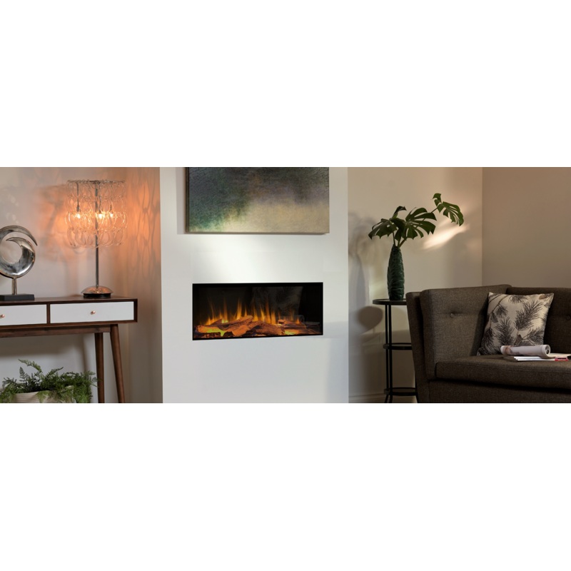 1000 Square  Volante 1000 Built In Media Wall Electric Fire 1-2-3 Sided