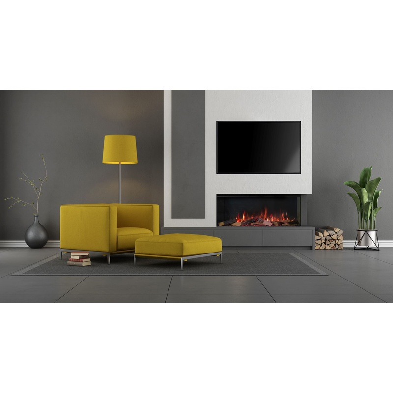 1000 Vision Solus vs100  Built In Media Wall Electric Fire 1-2-3 Sided