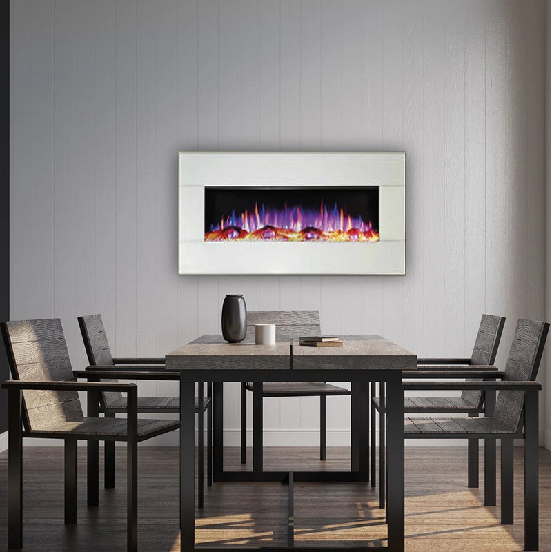 1070 Super Slimline Built Or Wall Mounted In Media Wall Electric Fire