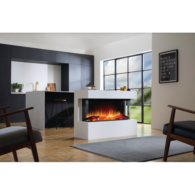 1250 Charlton and Jenrick i Deep 1250e Built In Media Wall Electric Fire 1-2-3 Sided