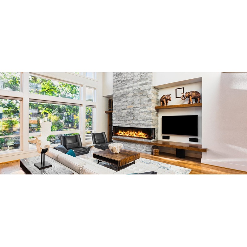 1800 Evonic e1800gf Built In Media Wall Electric Fire 1-2-3 Sided
