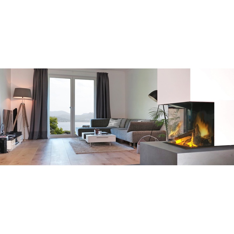 500 Square Evonic Halo e500gf3 Built In Media Wall Electric Fire 1-2-3 Sided
