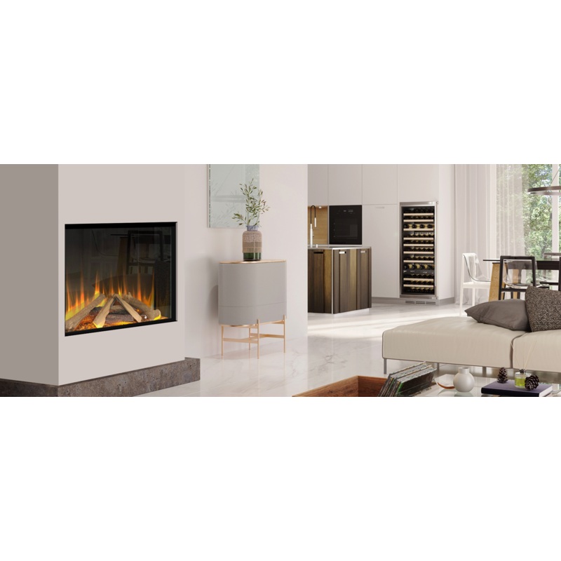 800 Square Evonic Volante  800 Built In Media Wall Electric Fire 1-2-3 Sided