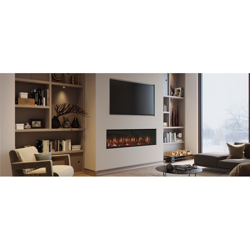 1550 Evonic Octane E-llusion Built In Media Wall Electric Fire 1-2-3 Sided