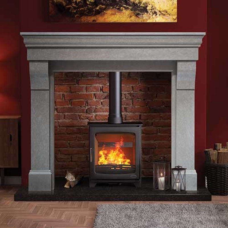 54 Inch Wide Fireplace Surround Henley Astoria Ivory Pearl Marble Stone