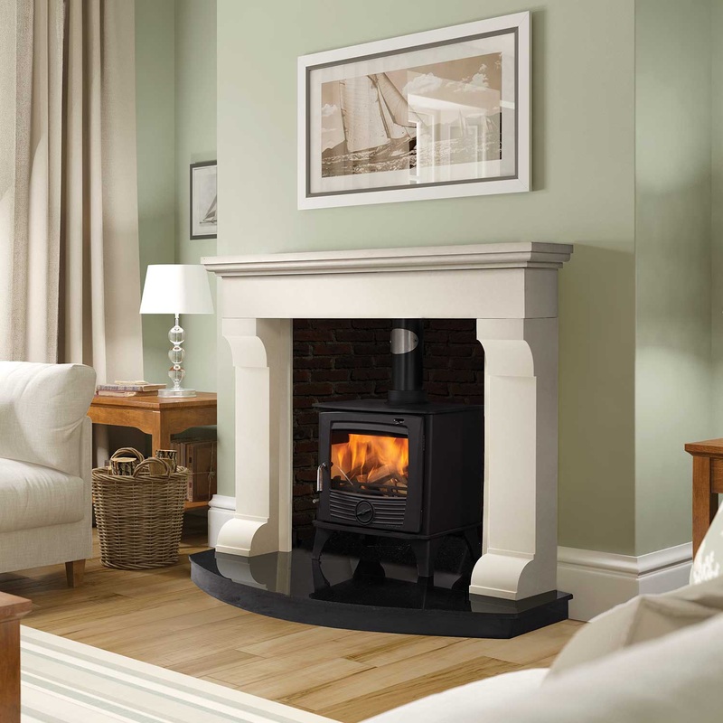 54 Inch Wide Fireplace Surround Henley Florance Ivory Pearl Marble Stone