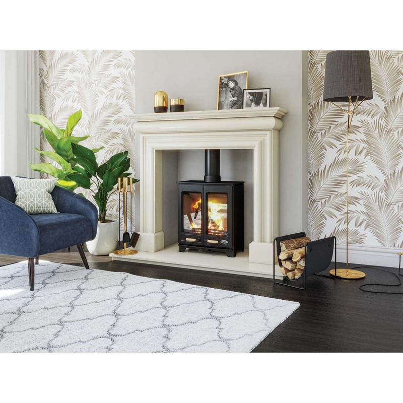 54Inch Wide Fireplace Surround Henley wexford Ivory Pearl Marble Stone