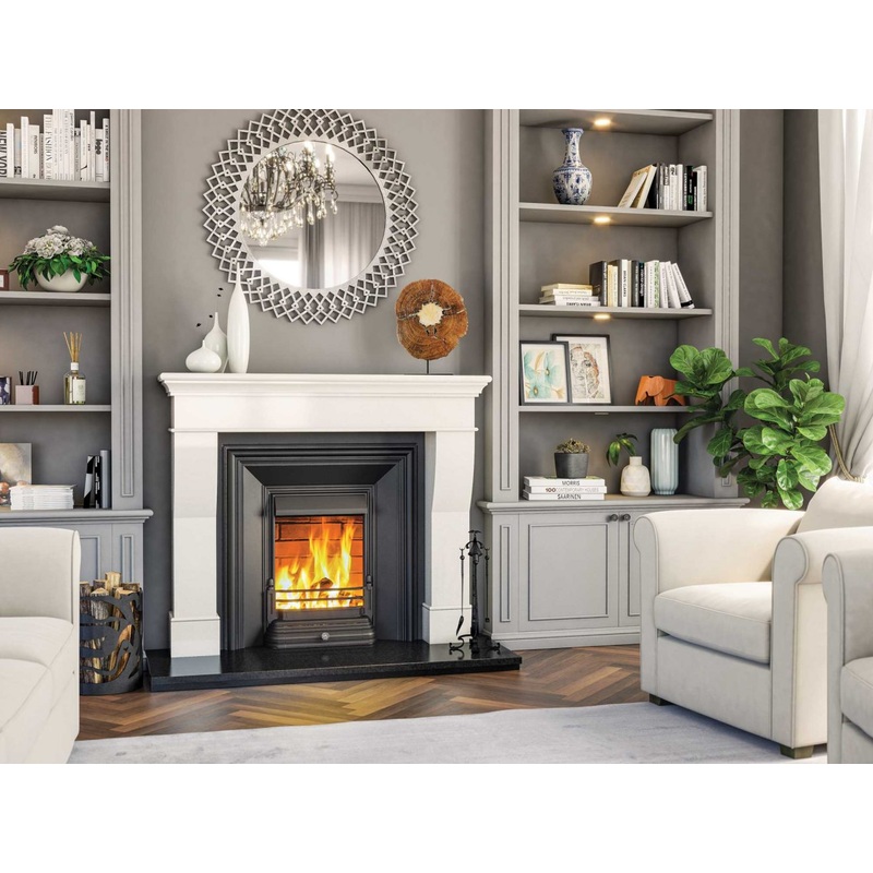 60 Inch Wide Fireplace Surround Henley darwin Ivory Pearl Marble Stone