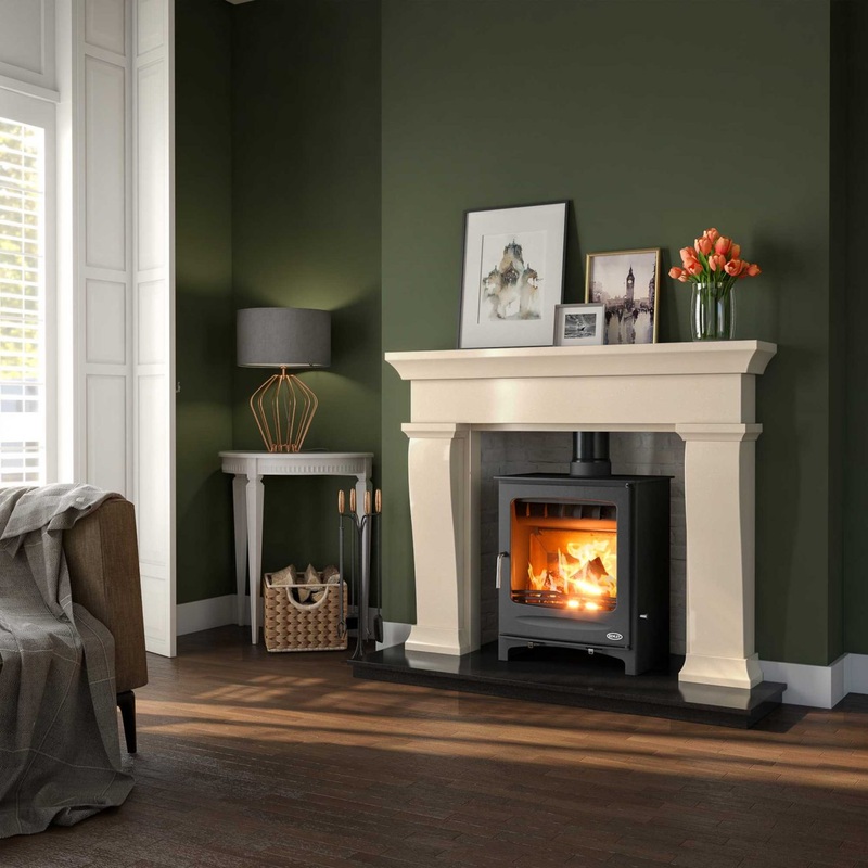 60 Inch Wide Fireplace Surround Henley  valley Ivory Pearl Marble Stone
