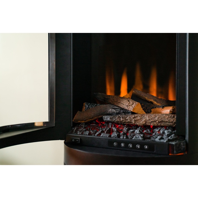 British Fires Ashurst Tall Modern Electric Freestanding cylinder Stove