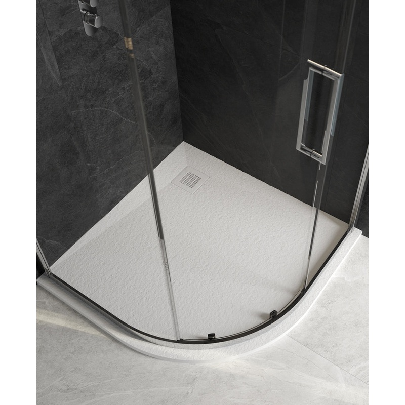 Slate 1000 Quadrant White Shower Tray &