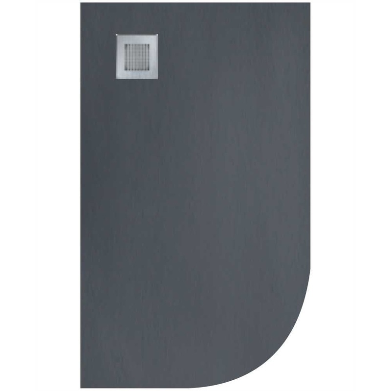 Slate Anthracite 1000x800mm LH Offset Qu