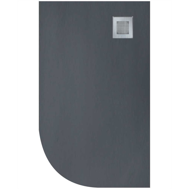 Slate Anthracite 1000x800mm RH Offset Qu