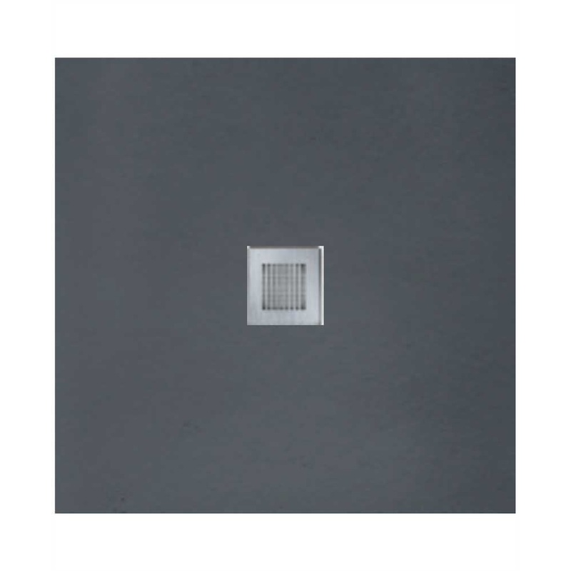 Slate Anthracite 800mm Square Shower Tra