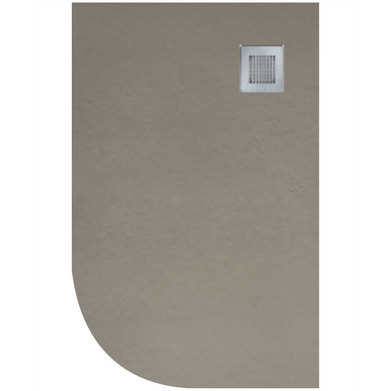 Slate Taupe 1000x800mm RH Offset Quadran
