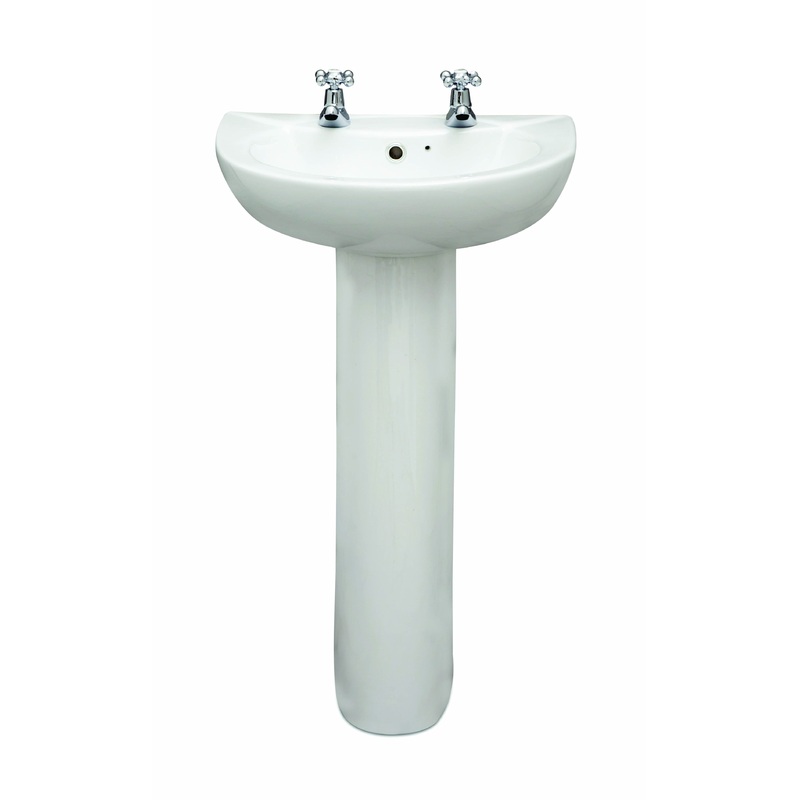 Strata 45cm Basin & Full Pedestal 2TH