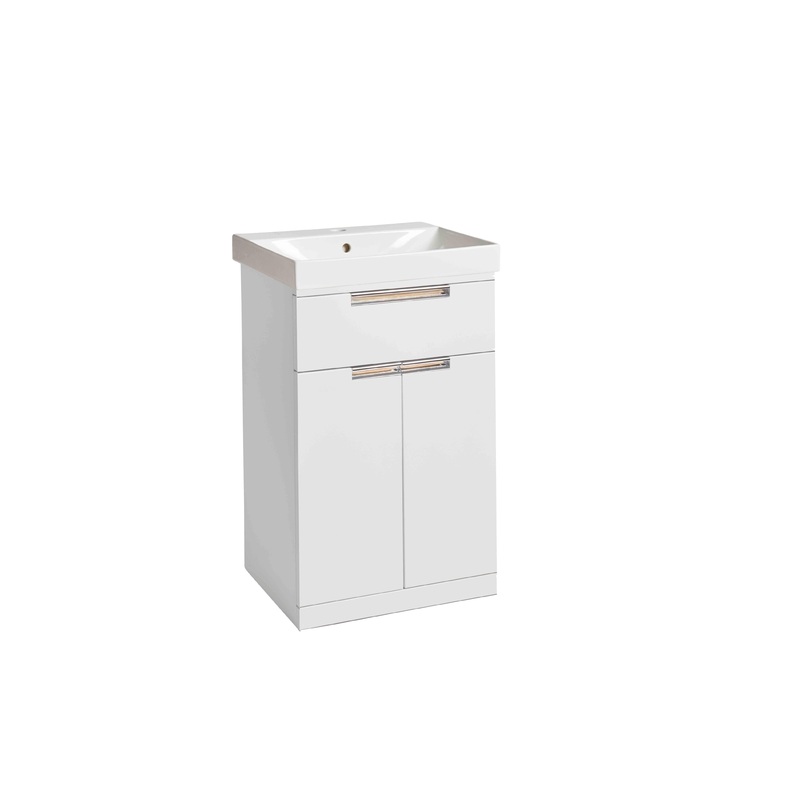 500mm Platform Floor Mounted – White