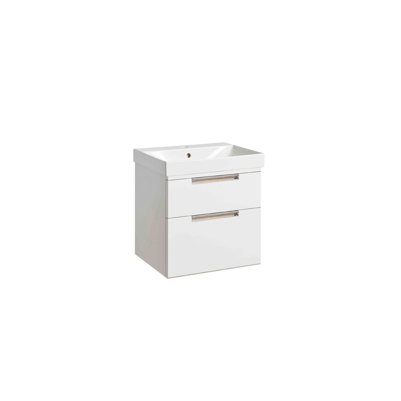 500mm PlatformDouble Drawer Wall Mounted – Wh