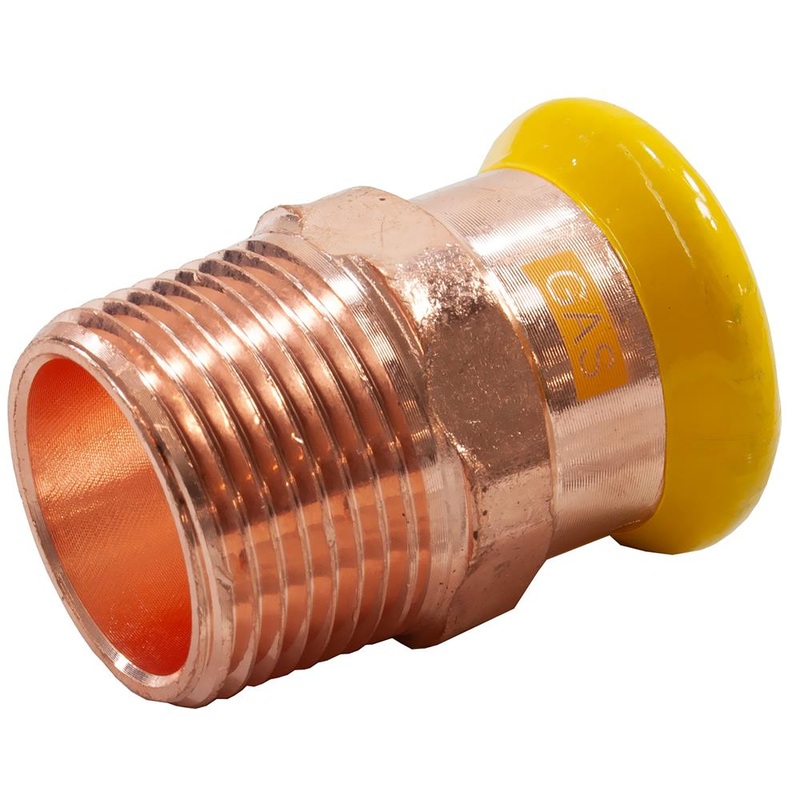Pegasus M Profile PressFit Male Coupler For Gas