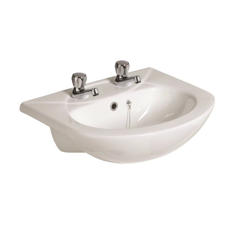 Strata Semi Recessed 50cm Basin 2TH