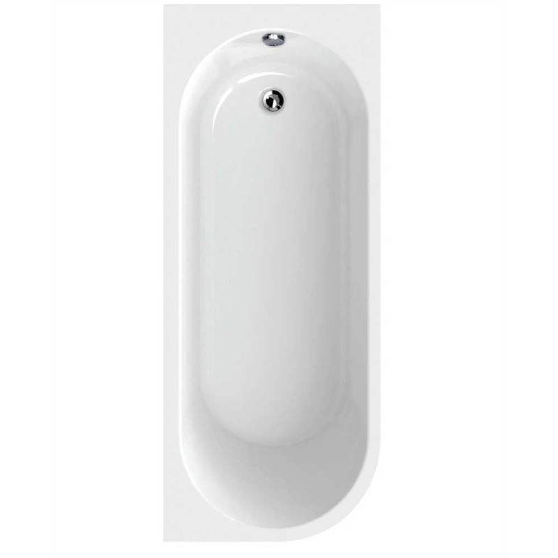 Arc Offset Shower Bath 1600mm Right Hand