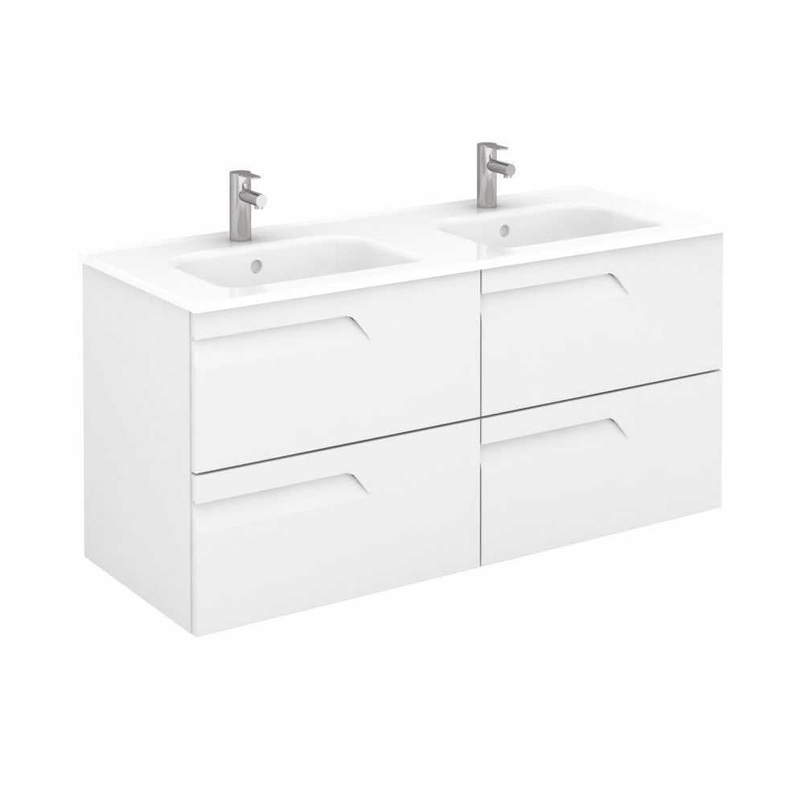 Brava 120 white vanity unit & slim basin