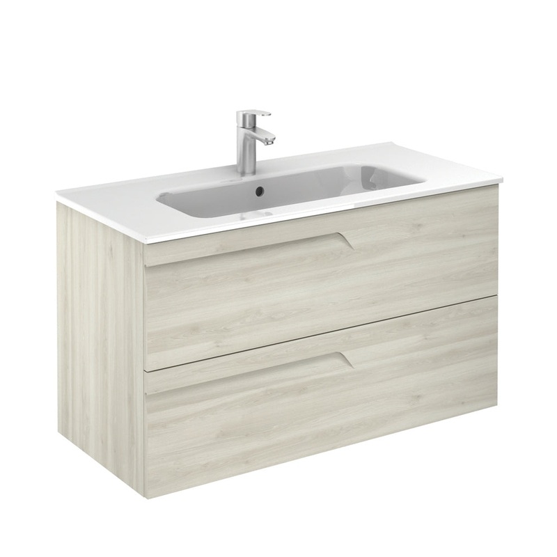 Brava Nature White 100 Vanity Unit & Sli
