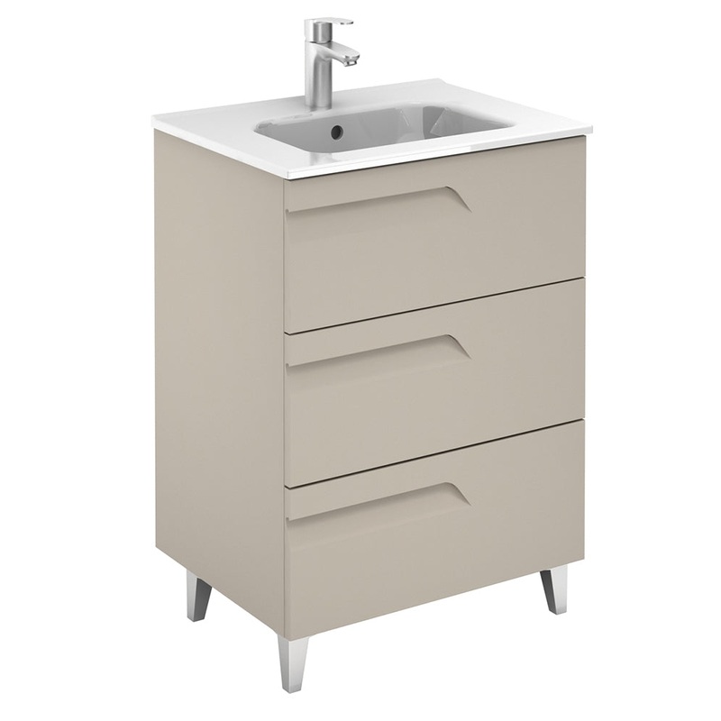 Brava Smokey Matt 3 Drawer 60cm Vanity U