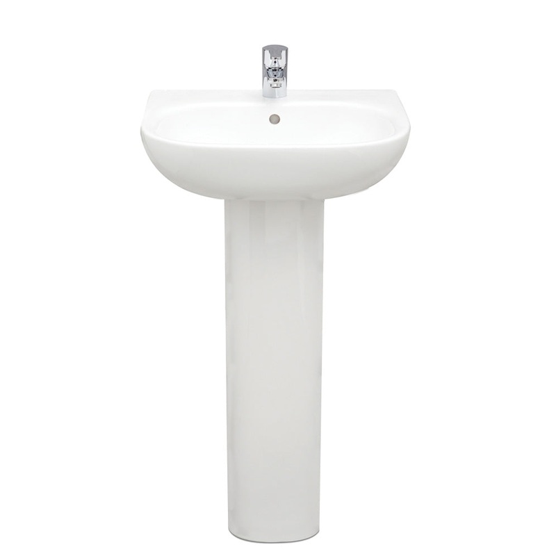 Sigma 45cm Washbasin 1TH & Full Pedestal