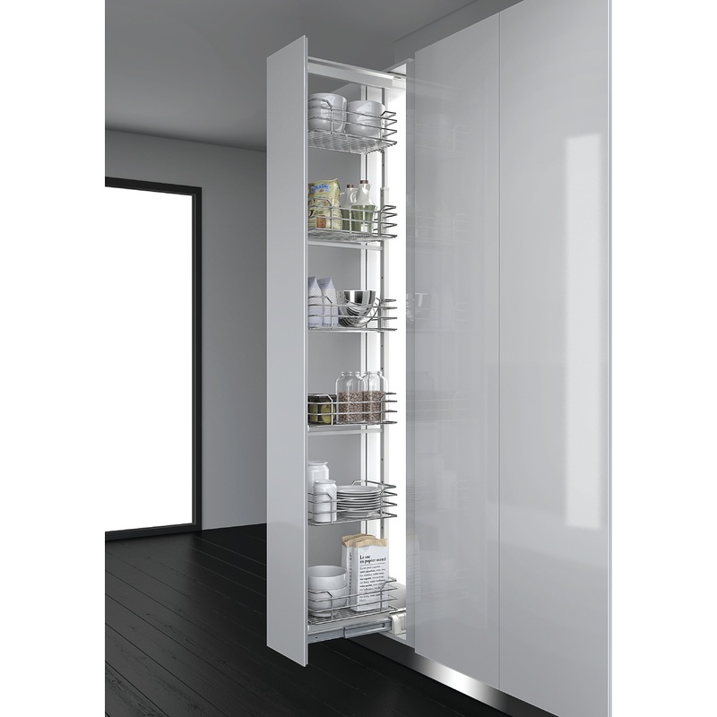Dynamic Tall Larder Pull Out (Metalllic Grey)