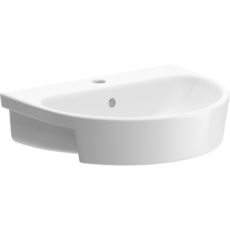 Leon 555x435mm 1TH Semi Recessed Basin