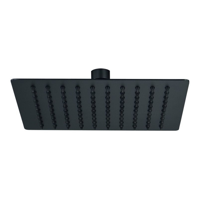 200mm Square Showerhead – Matt Black