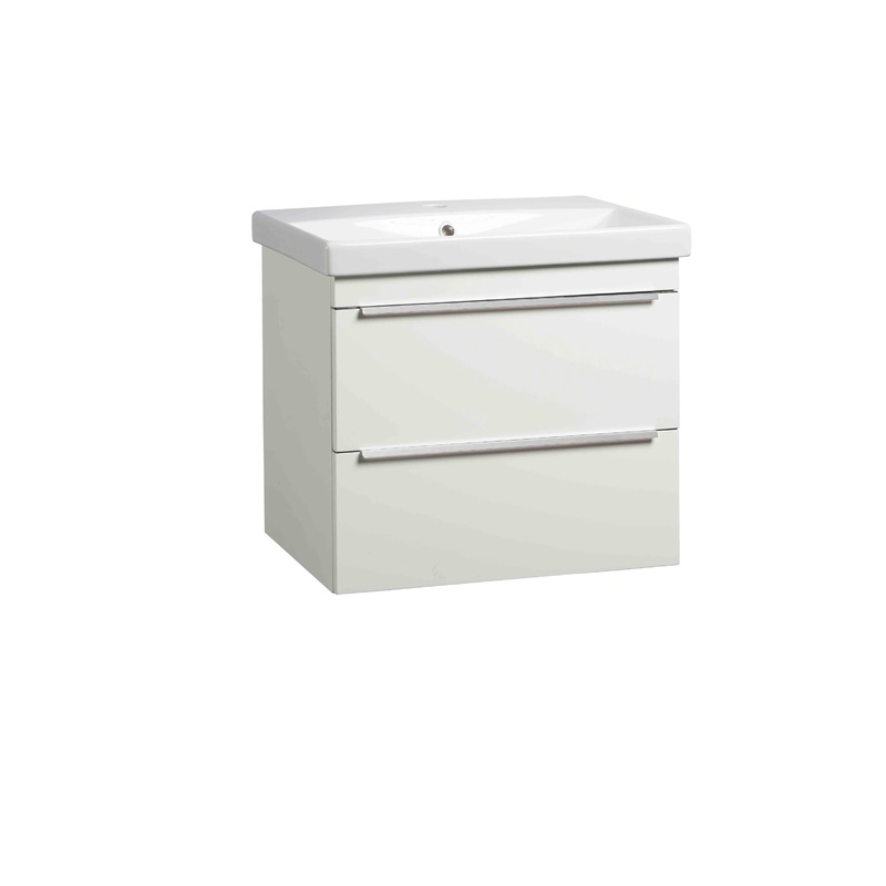 600mm Type 2 Drawer Wall Mounted Unit – White