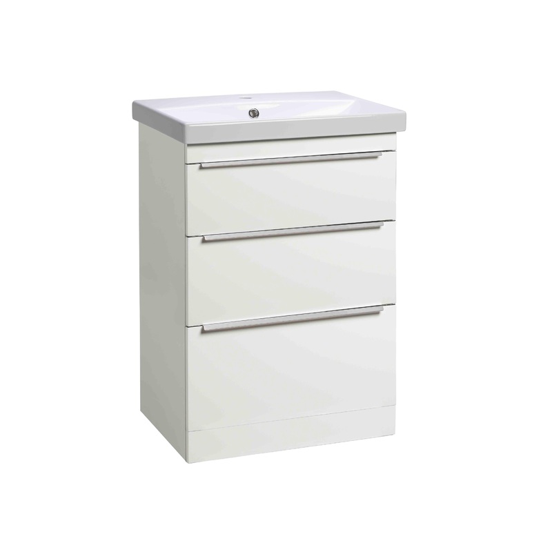 600mm Type 3 Drawer Floor Mounted Unit – Whit