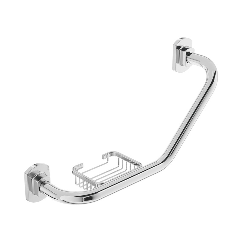 Stessa Angled Grab Bar with Basket