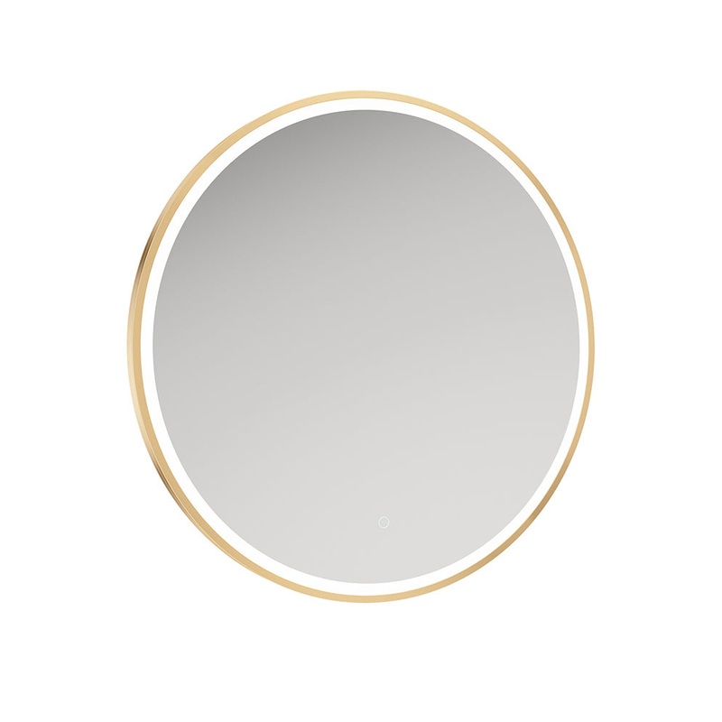 Astrid Beam Gold Round 800×800 Mirror