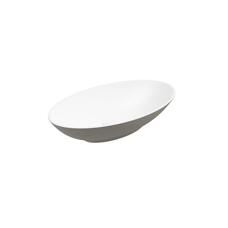 Skal Oval Wash Basin 600×350 White – Kha