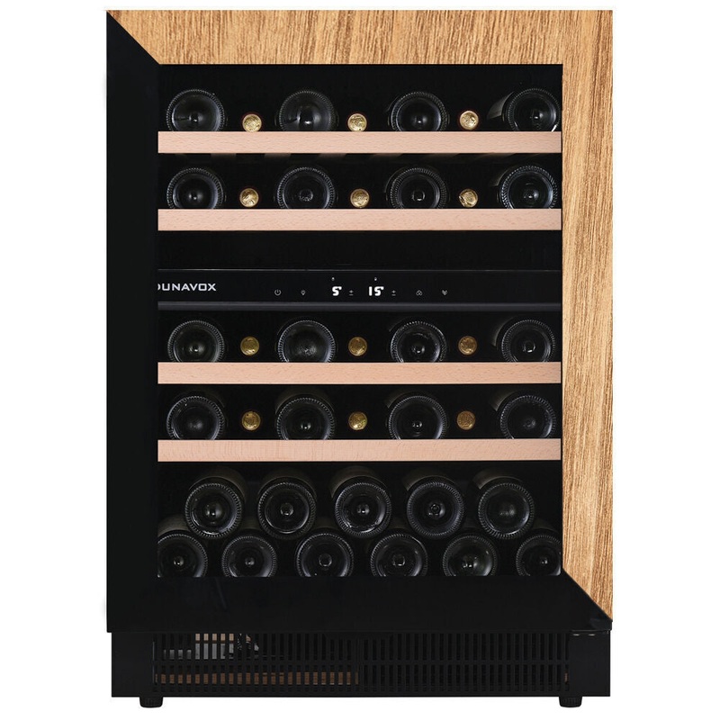 Dunavox – 600mm Dual Zone – 35 Bottle – Fully Integrated Undercounter Wine Cooler – DAUF-39.119DOP.TO