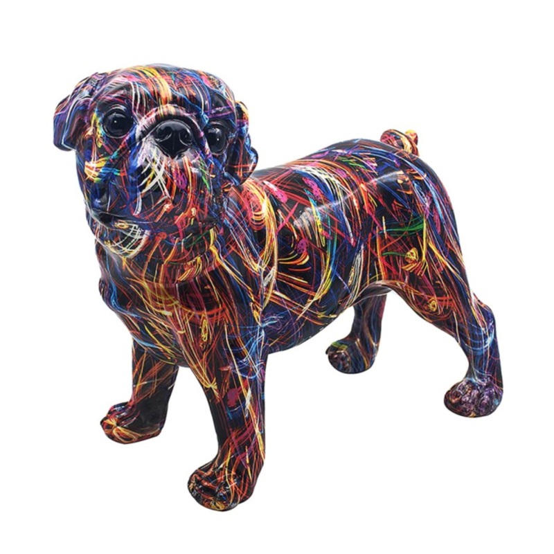 Multicoloured Art Pug Bulldog