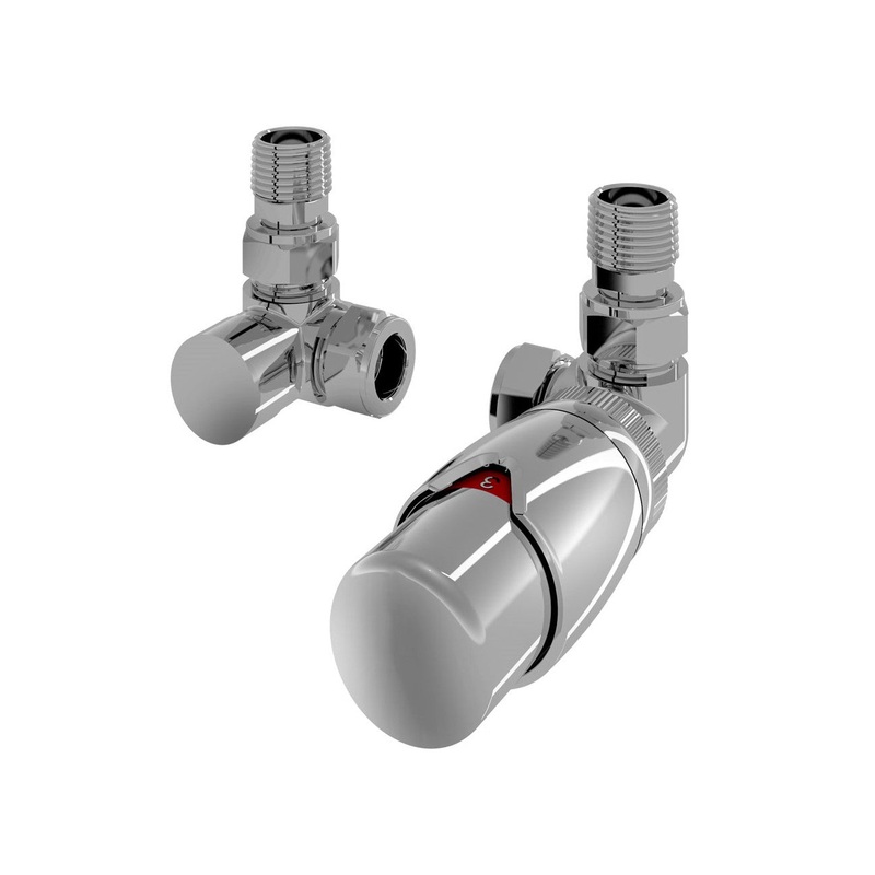 Eastbrook Darlington Corner Chrome Bi-Directional TRV with Lockshield 15mm (pair)