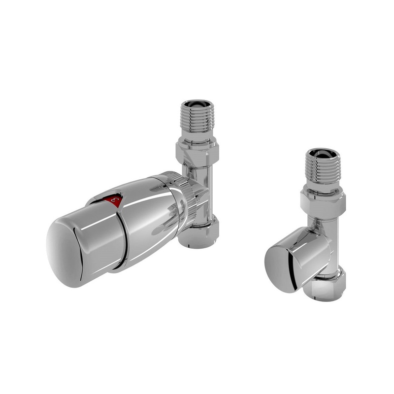 Eastbrook Darlington Straight Chrome Bi-Directional TRV with Lockshield 15mm (pair)