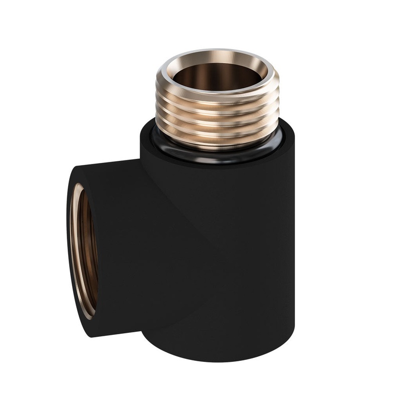 Eastbrook Matt Black Dual Fuel Elbow