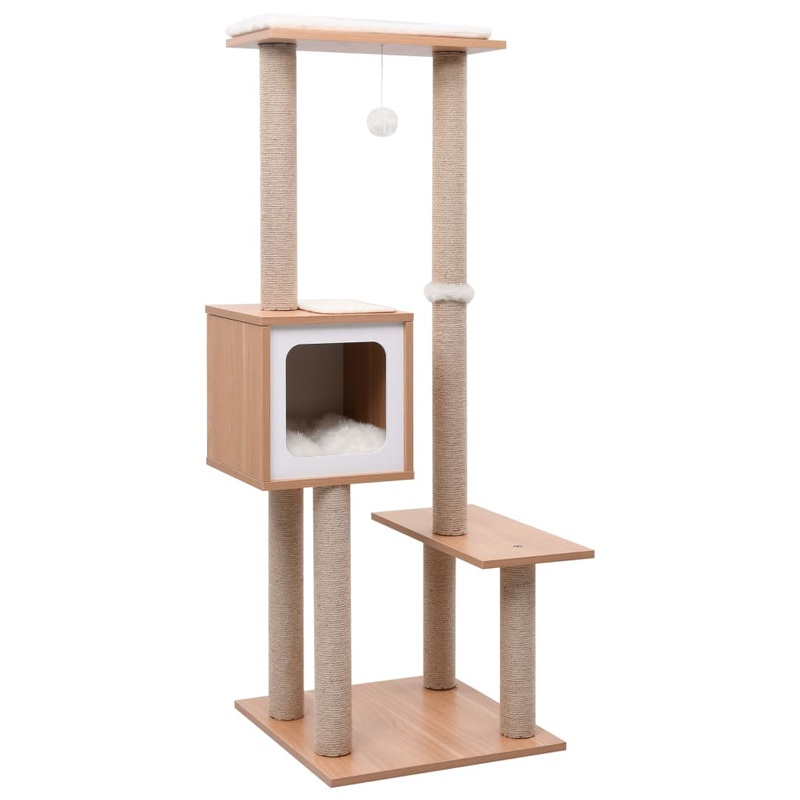 Berkfield Cat Tree with Sisal Scratching Mat 129 cm