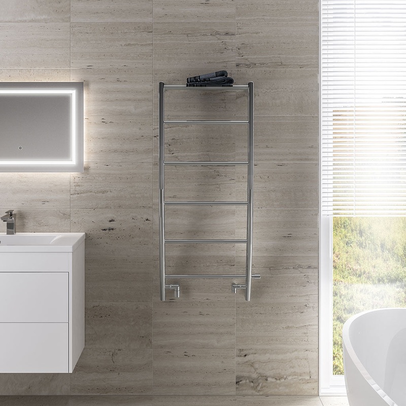 Eastbrook Biava Corinium Chrome Designer Towel Rail 1200mm x 600mm